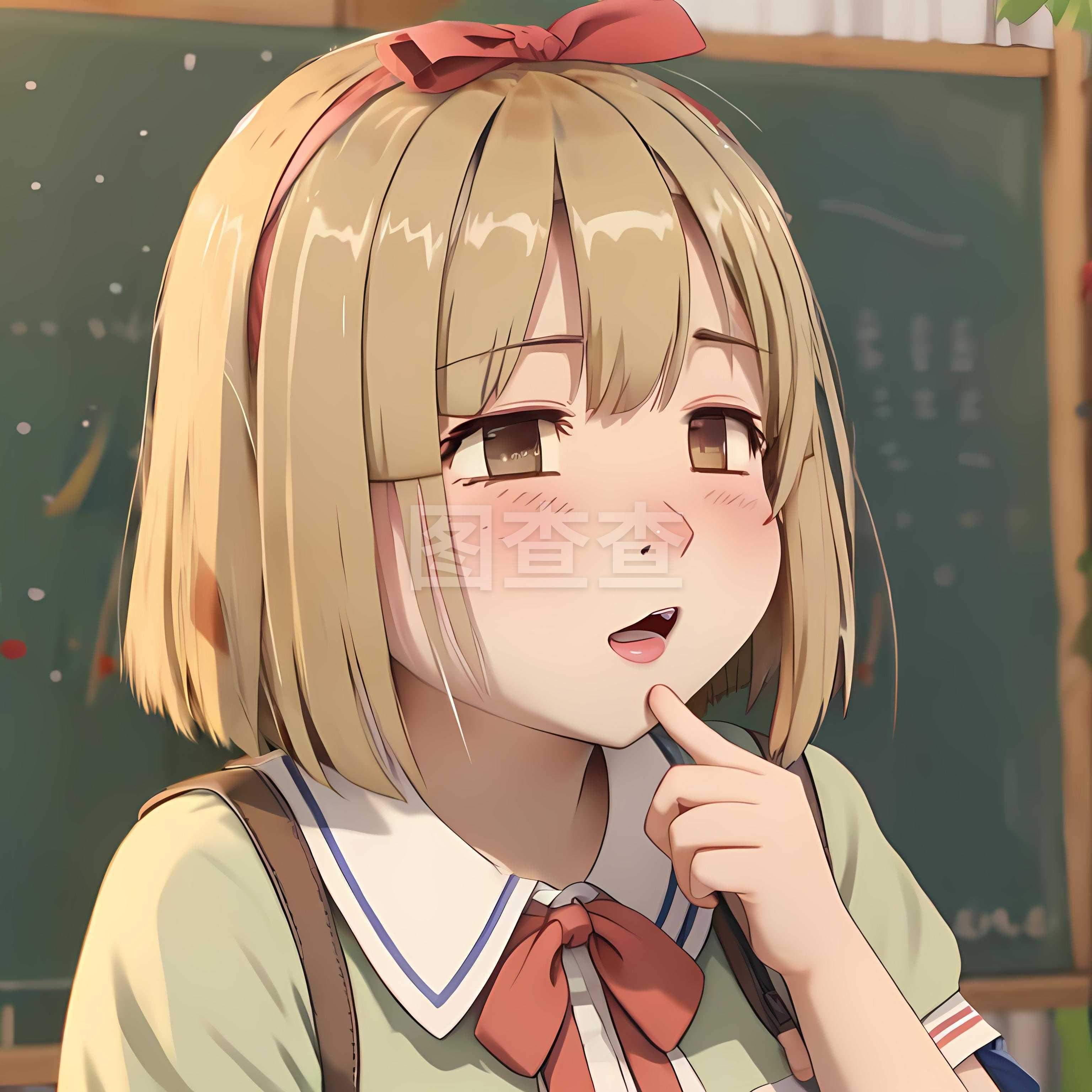 夏日校园治愈动漫图